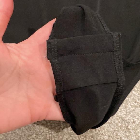 EUC One Piece Snap Crotch Black Bodysuit by Leith Size L Large Skinny Straps - Picture 4 of 7